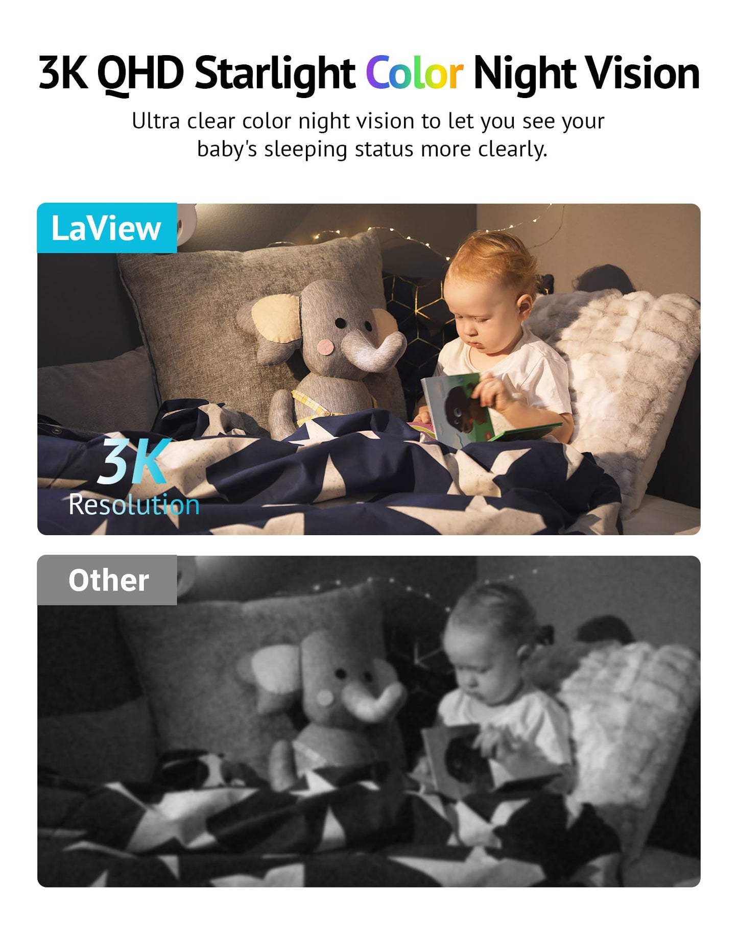 LaView Security Cameras 4pcs, Home Security Camera Indoor 1080P, Wi-Fi Cameras Wired for Pet, Motion Detection, Two-Way Audio, Night Vision, Phone App, Works with Alexa, iOS & Android & Web Access