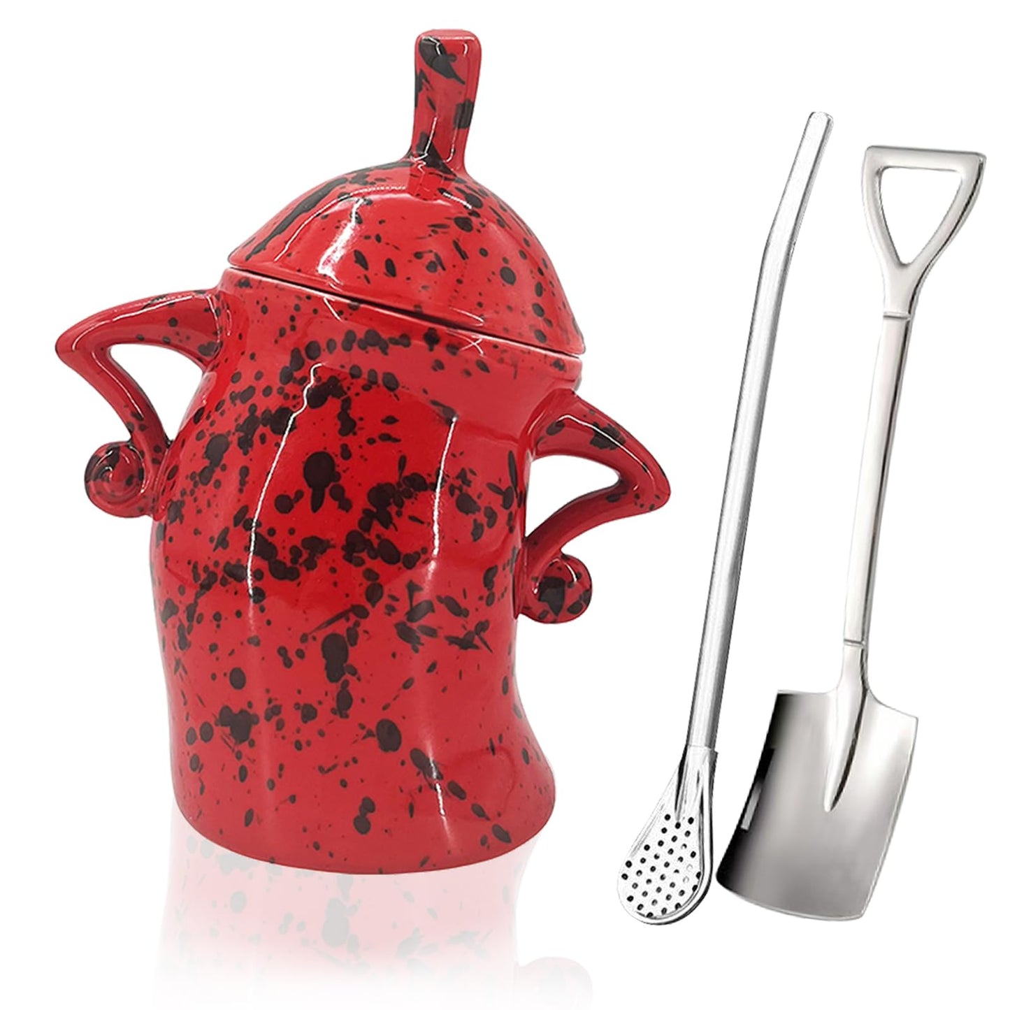 GXOPIEV Ceramic Canister with Attitude 28oz,Sassy Canister,Ceramic Tea canister, Red Ceramic Coffee Canister for Coffee Beans, Tea, Sugar, Salts, Spice and More (800ml)