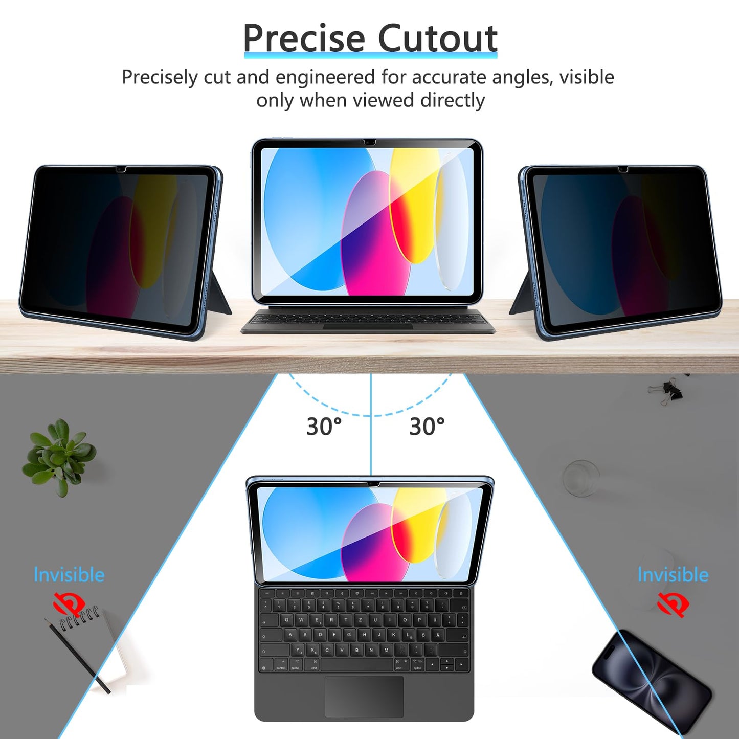 OMOTON Screen Protector for iPad Air 5th 4th Generation (Air 5/4, 10.9 Inch, 2022/2020) iPad Pro 11 Inch (2022/2021/2020/2019) Tablet - Tempered Glass, Case Friendly, Apple Pencil Compatible, 2 Pack