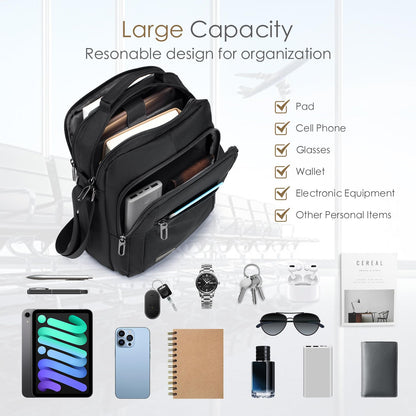 SPAHER Men Handbags Shoulder Bags Messenger Business Bag Crossbody Satchel Sling Waterproof Travel Bag Daily Man Bag Gift with Adjustable Shoulder Strap for Ipad