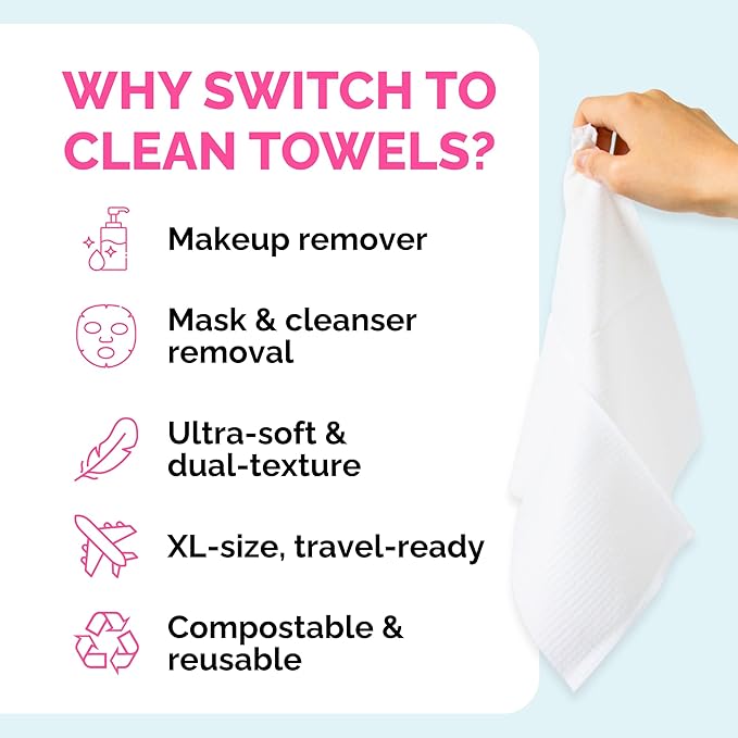 Elizabeth Mott Thank Me Later Disposable Face Towels – 100% Biobased Facial
