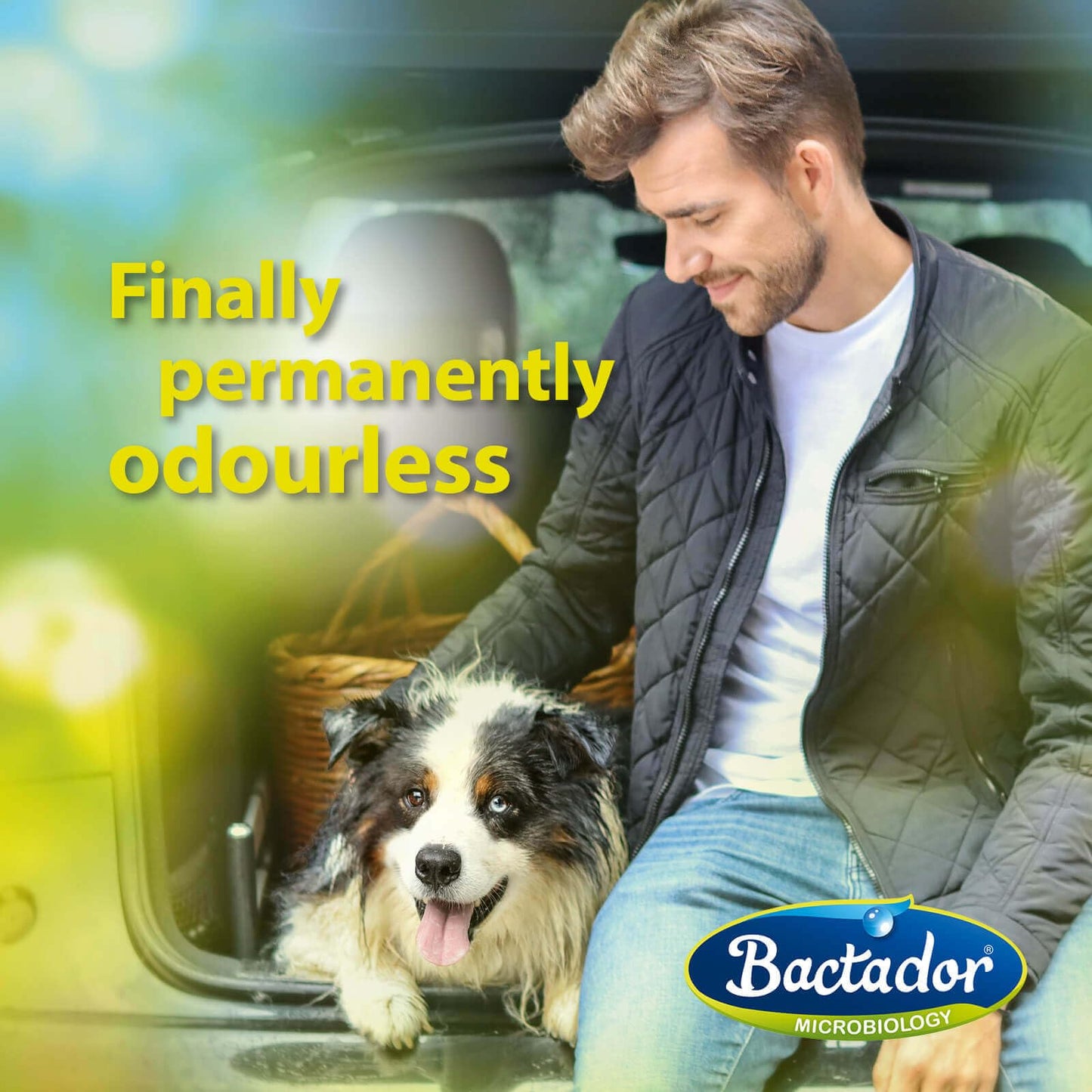 Bactador Odour and Stain Remover Spray 750ml - Biological enzyme cleaner as a ready-to-use solution against sweat, cat urine, dog urine, animal odors - For household, car & animal environment