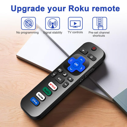 (Pack of 2) Replaced Remote Control Only for Roku TV Compatible with TCL Roku/for Hisense Roku/for Insignia Roku/for Onn Roku Smart TV (Not for Roku Stick and Box)