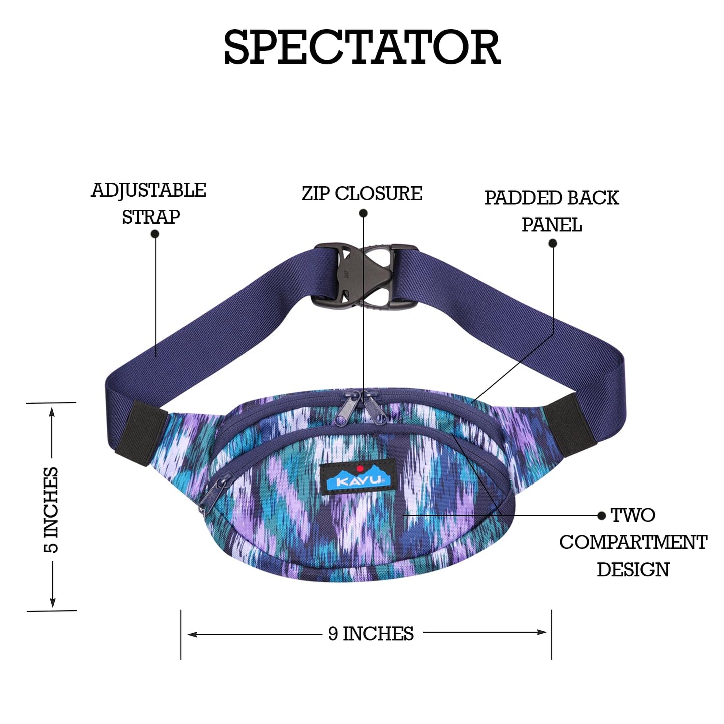KAVU Spectator Belt Bag Polyester Hip Fanny Pack