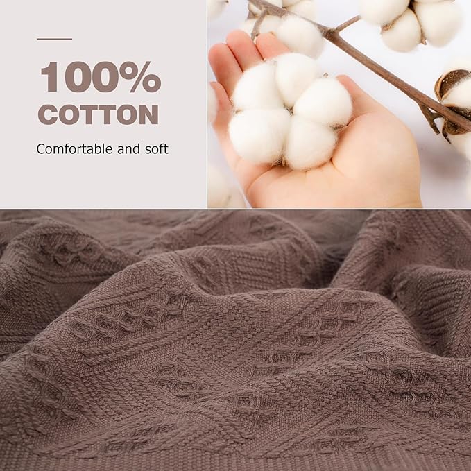 YoulerTex Luxury Decorative Hand Towels Bathroom: 2 Packs 14X30 100% Cotton