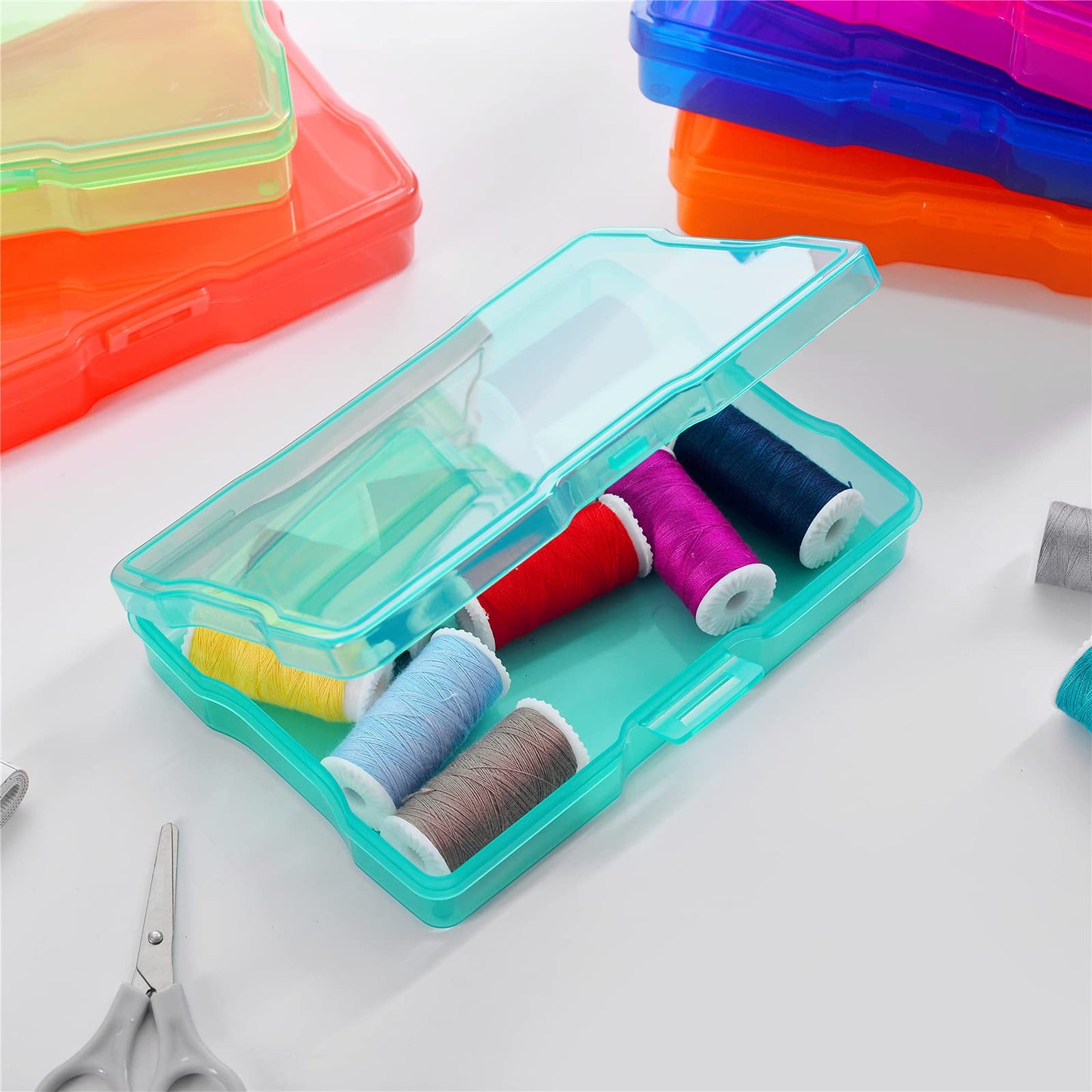 Zuvo - Photo Storage Box With 16 Coloured Cases And Removable Dividers For Multipurpose Organizing Photographs, Stamps, Stationery, Jewellery, Seed, Toys, Arts And Craft