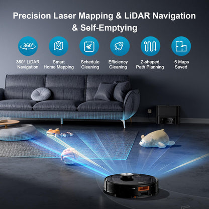 Robot Vacuum and Mop Combo, 2 in 1 Robotic Vacuum Cleaner with Schedule, App/Alexa/Voice Control, Slim 2.87", Self-Charging, 2300 Pa Suction & Long Runtime, Ideal for Hard Floor, Pet Hair, Carpet