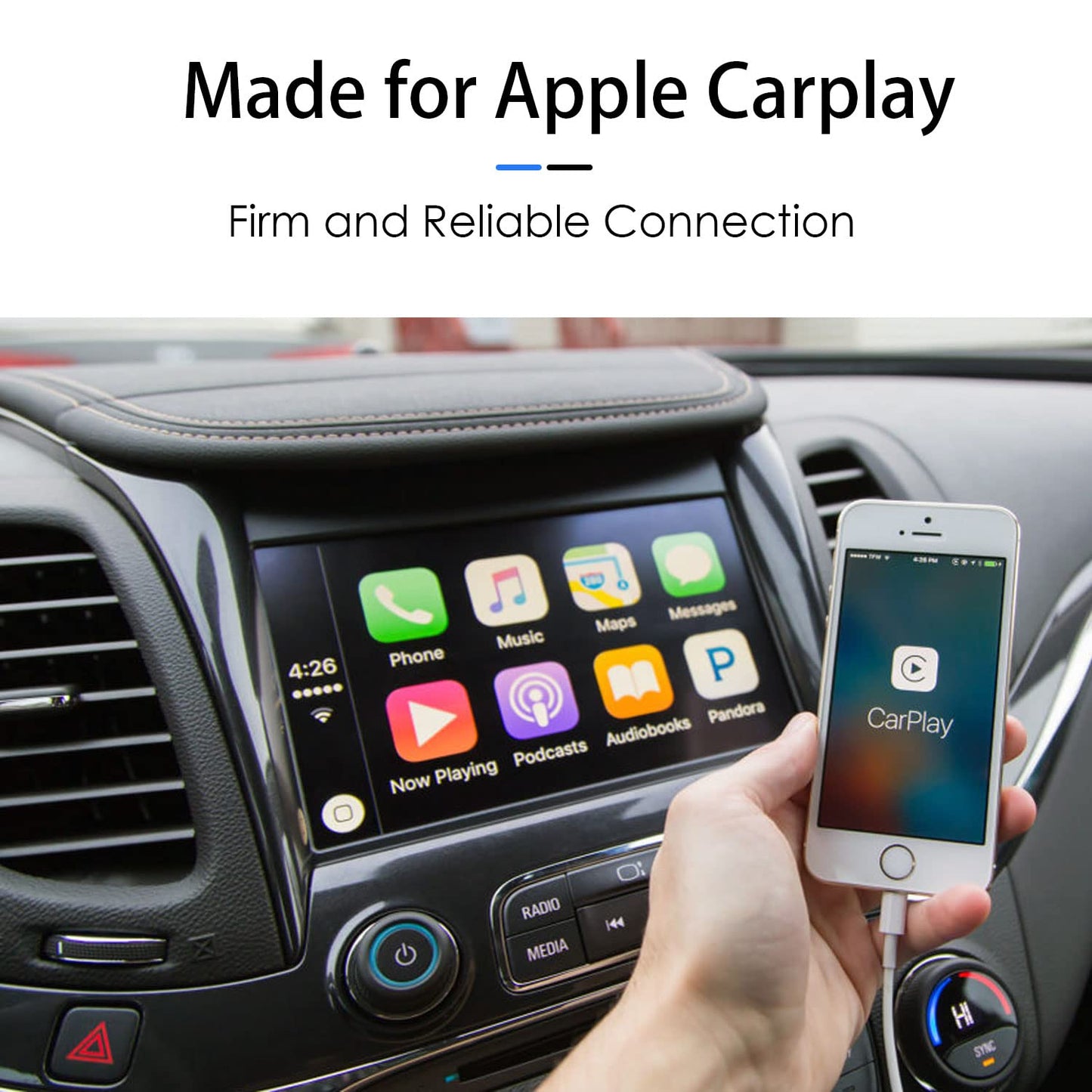 Car Carplay Cable for iPhone 17/16/15, USB A to USB C Cable Compatible for iPhone 17/16,17Air, 17/16/15 Pro Max,16E,16 Plus, iPad 10th/11 Gen,iPad Pro 12.9, Air 5th/4th Charger Cord,Car Charging Cable