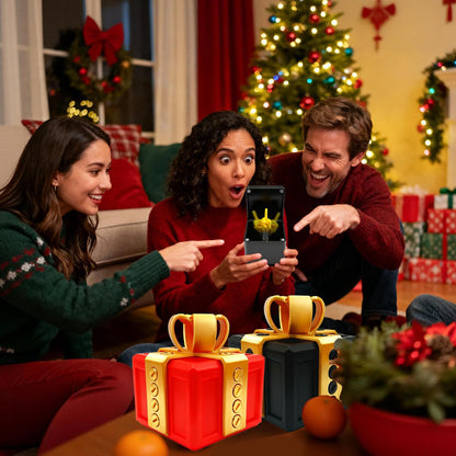 Zercuop The Annoying Present, Annoying Gift Box with Screws, Take Apart Box to Get Gift, Funny Prank Gag Gift for Christmas (Red)