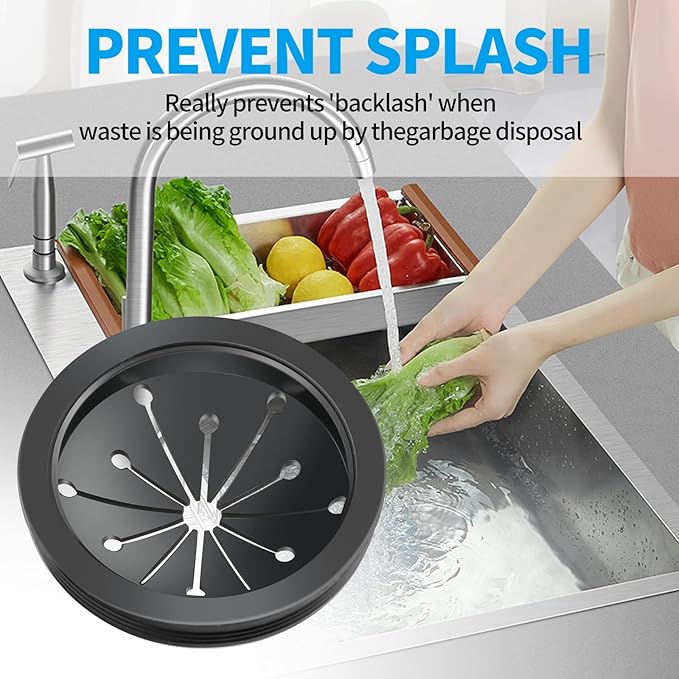 2 Pcs Garbage Disposal Splash Guard, 3 1/8" Sink Rubber Guard