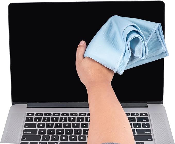 KLNYOO Microfiber Glass Cleaning Cloths Lint Free Streak Free Quickly and