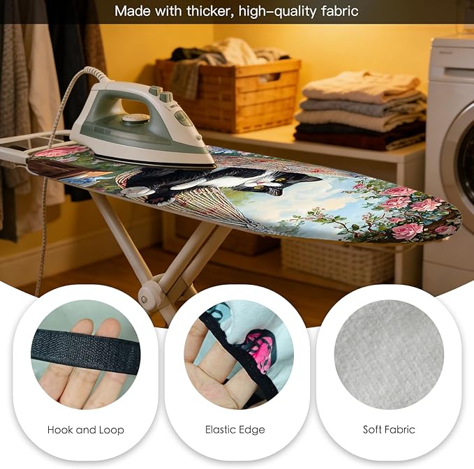 Nuxovilar Ironing Board Cover Needle Cotton 15x54 Inches | Ironing Board Cover