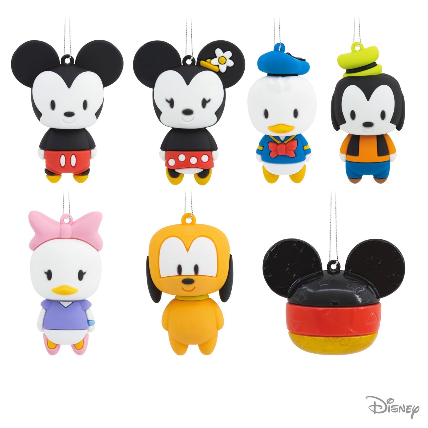 Hallmark Disney Mickey Mouse Mystery Christmas Ornaments, Shatterproof, Set of 2