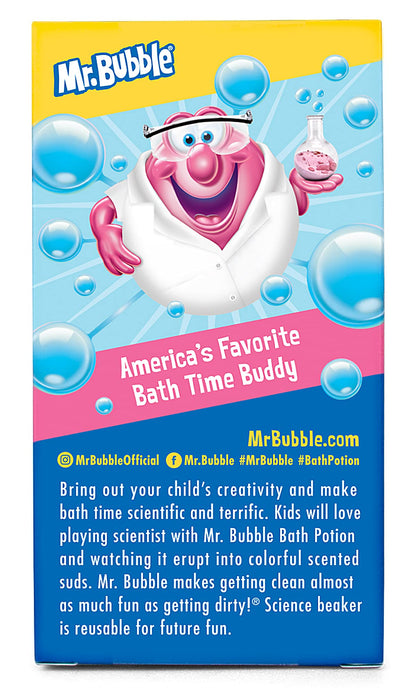 Mr. Bubble Kids Original Bath Bomb Potions - Colorful Fizzy Fun - Cool Foam and Bubble Science Beaker Bath Toys (Pack of 4)
