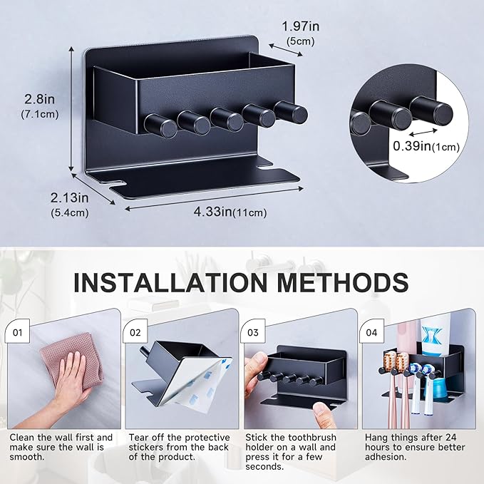 Electric Toothbrush Head Holder, Electric Toothbrush Holders Wall Mounted
