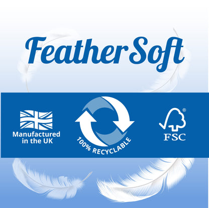 Elegance Feather Soft Toilet Roll - Bulk Buy Pack of 54 Rolls - Ultra Soft, 3-Ply, Recycled, Eco-Friendly, UK Manufactured