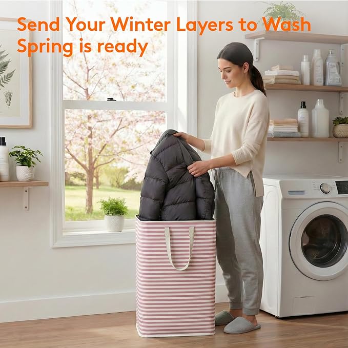 Lifewit 2 Pack Laundry Hamper Large Collapsible Laundry Baskets, Freestanding