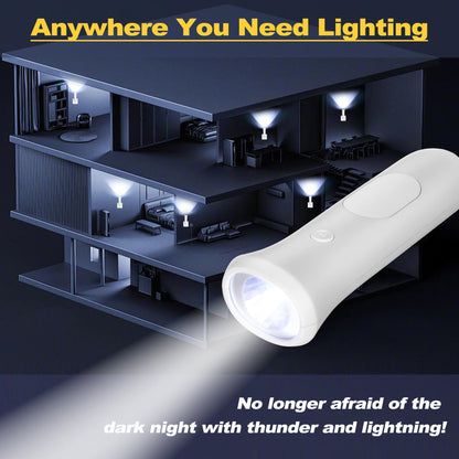 ROSSEX 4 in 1 Emergency Lights for Home Power Failure, 3 Pcs Rechargeable LED Flashlight Plug in Wall, Automatic Turn-On Power Outage Night Light Flashlight for Hurricane Preparedness Items