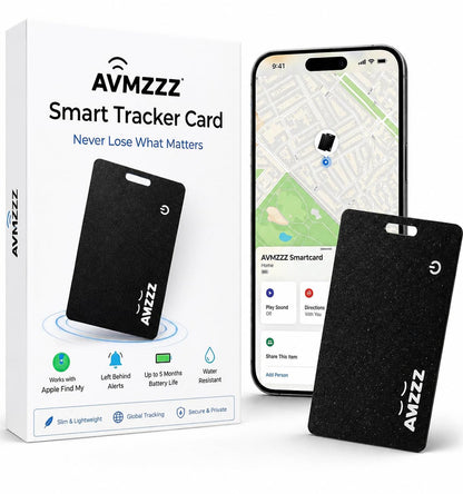 MFi Certified Wallet Tracker Card, Ultra-Slim 0.07in Rechargeable Item Finder, Compatible with Find My App (iOS Only), IP68 Waterproof Bluetooth Tracker Perfect for Wallets, Bags, Passport