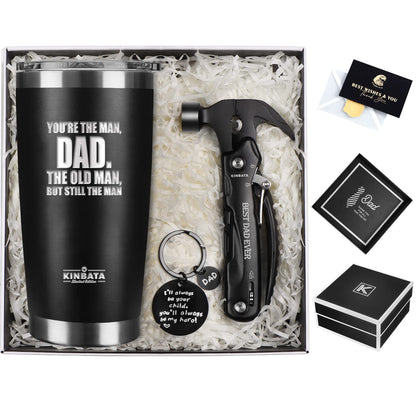 KINBATA Birthday Gift For Dad-Fathers Best Day for Dad Ever Gifts for Men from Daughter Son Wife Personalized Present for Him PaPa Multitool
