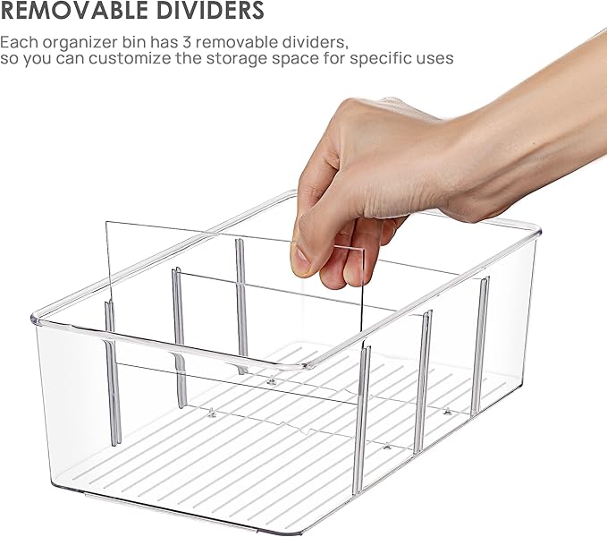 Vtopmart 6 Pack Food Storage Organizer Bins, Cabinet Organization and Storage