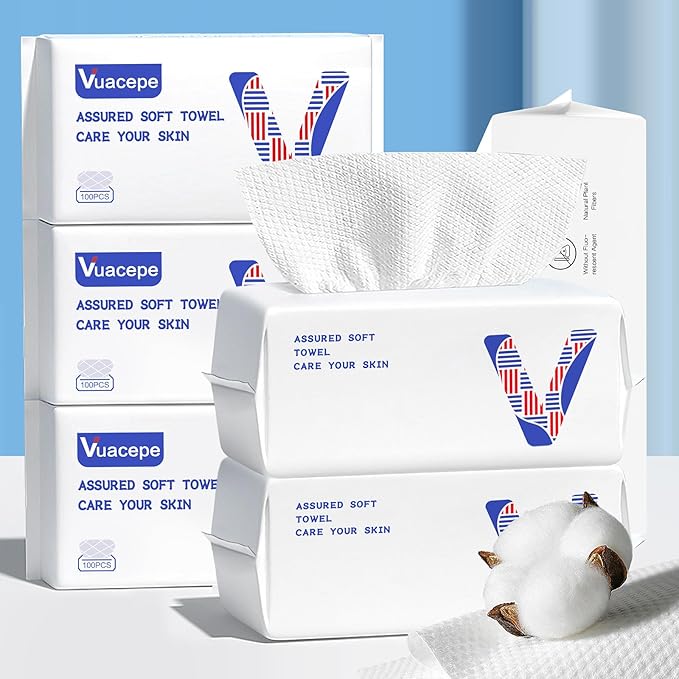 Disposable Cotton Facial Towels, Face Drying Towels