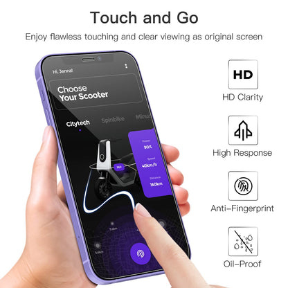 JETech Full Coverage Screen Protector for iPhone 16e 2025, iPhone 13/13 Pro 6.1-Inch, Tempered Glass Film with Easy Installation Tool, Case-Friendly, HD Clear, 3-Pack