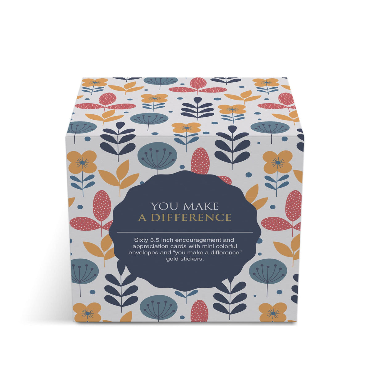 Dessie 60 You Make a Difference Inspirational Cards with Envelopes & Matching Seals. 60 Post-it Note Size Motivational and Encouragement Cards with Positive Affirmations. Great Thoughtful Gifts.