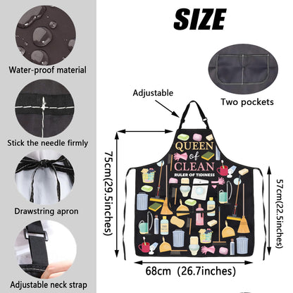 JXGZSO Housekeeper Apron Cleaning Apron with Pocket Housekeeper Gift Cleaning Janitor Custodian Gift for Cleaning Lovers (Tidiness apron)