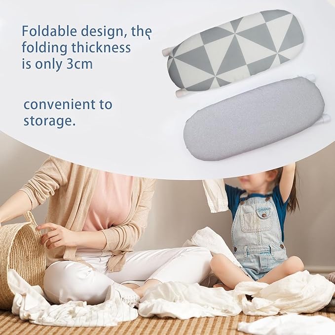 Oedema Mini Ironing Board 10.2" Portable Folding Ironing Board Cloth Cover