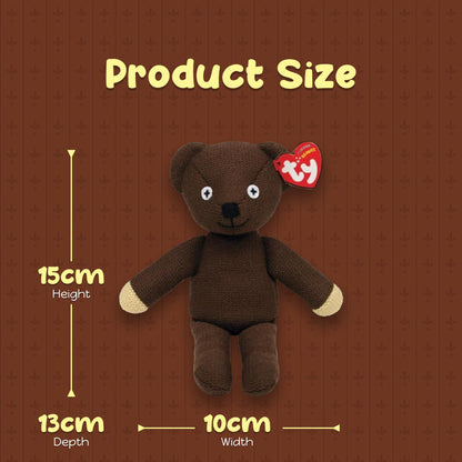 TY Mr. Bean Teddy Bear Regular – Iconic Soft Plush Toy from the Classic TV Show – Collectible Stuffed Plushie for Kids & Fans – Cuddly Soft Toy Gift for Boys & Girls