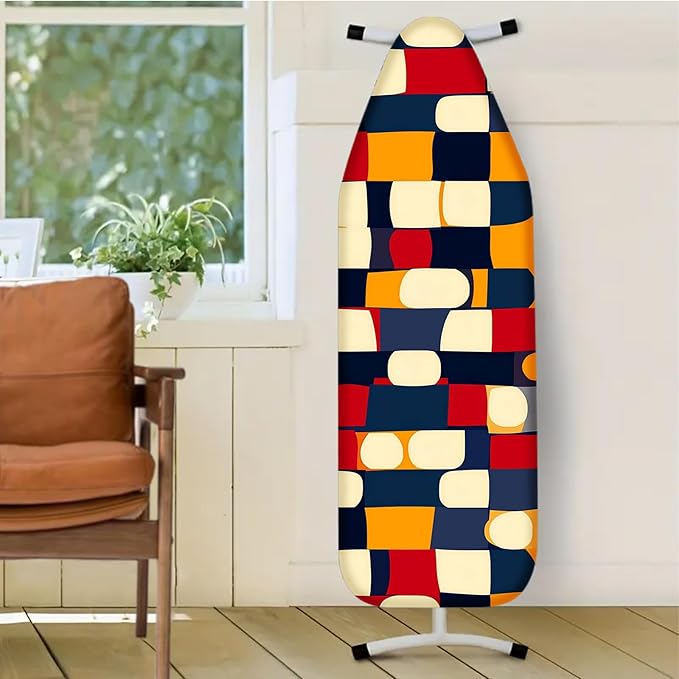 Nuxovilar Abstract Colorful Geometric Blocks Ironing Board Cover, This Cover