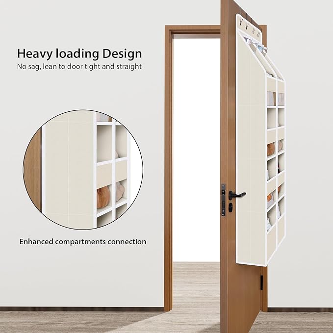 Univivi 5-Shelf Fabric Door Storage Over Door Hanging Organizer