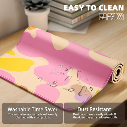 EFISH Japanese Mouse Pad (800 * 300 * 3 MM) Extended Large Mouse Mat Desk Pad, Stitched Edges Mousepad,Non-Slip Rubber Base,XL Gaming Mouse Pad for Office & Home