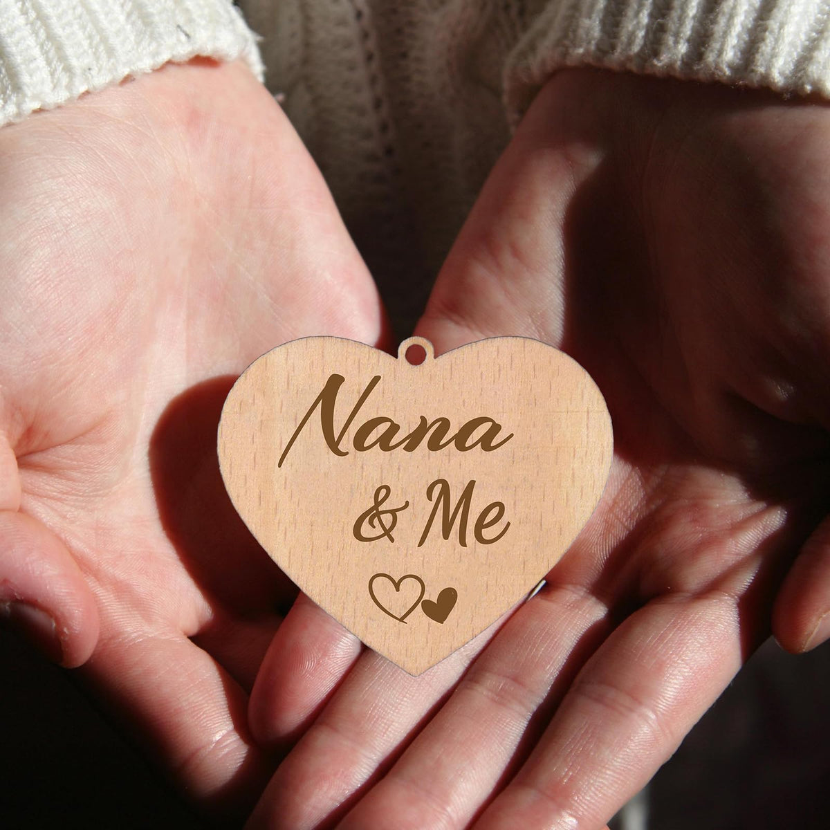 soruney Nana Picture Frame 4x6 Rotating Double Sided Wooden Photo Frame - Nana Gifts from Grandkids for Mother's Day Christmas, Rustic Frame with Nana & Me Charm