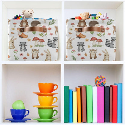 Emelivor Cute Animals Storage Basket Bins Foldable Laundry Hamper Storage Bins Box Organizer for Bedroom Office Clothes Pet Living Room,1 pcs