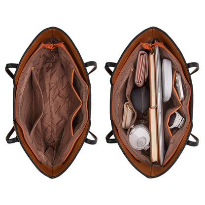 Montana West Tote Bags for Women Medium Top Handle Satchel Purses Large Shoulder Handbag Hobo Bags Brown MWC-323BR