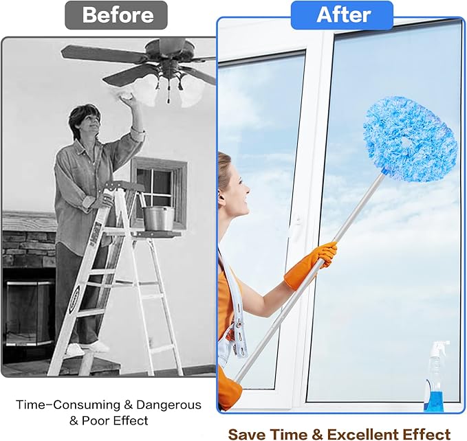 Ceiling Fan Cleaner Duster Reusable Microfiber Ceiling Fan Blade Cleaner
