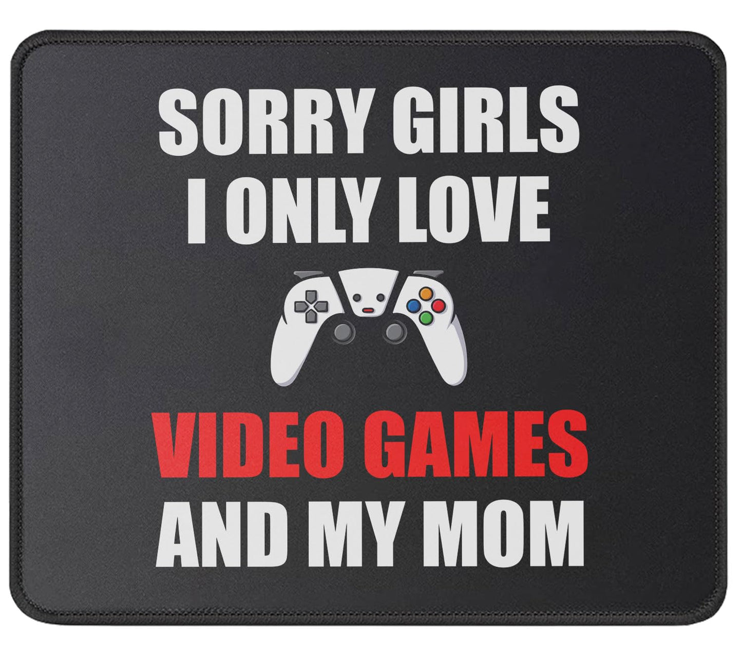 I Love Video Games and Mom Mouse Pad - Valentines Day Video Games Boys Teens - 9.5 x 7.8 Inch Mouse Mat Gaming Gamer Gifts - Funny Gifts Idea for Men
