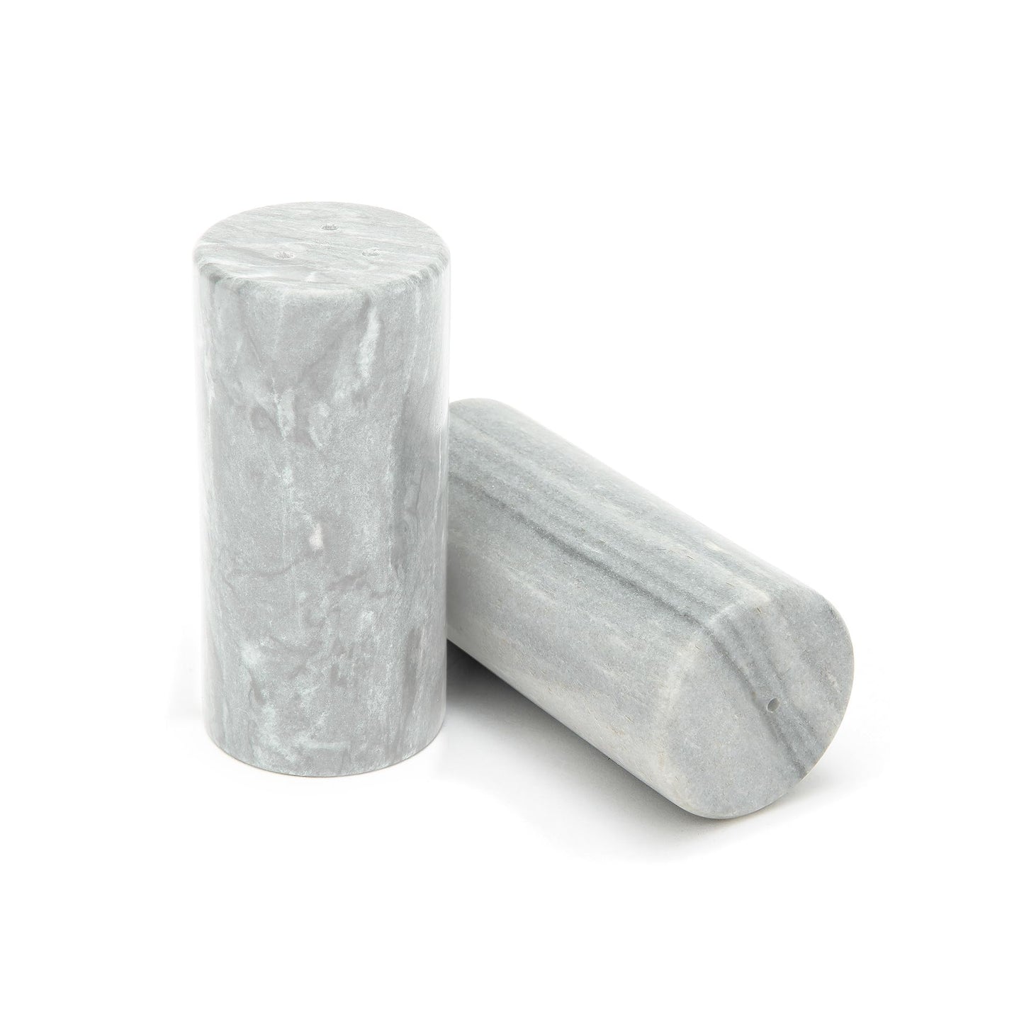 Fox Run 48788 Marble Salt and Pepper Shaker, Medium, Natural Variation, White
