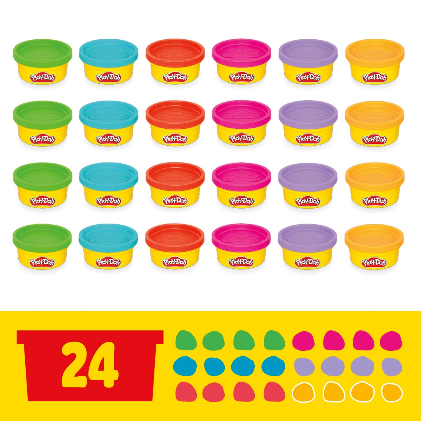 Play-Doh Party Favor Pack, Bulk 24 Pack of Modeling Compound with Cutters, Classroom Supplies for Arts & Crafts, Christmas Stocking Stuffer Gifts for Kids, Ages 3+ (Amazon Exclusive)