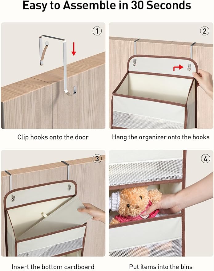 Yecaye 1 Pc 5 Tier Over the Door Organizer