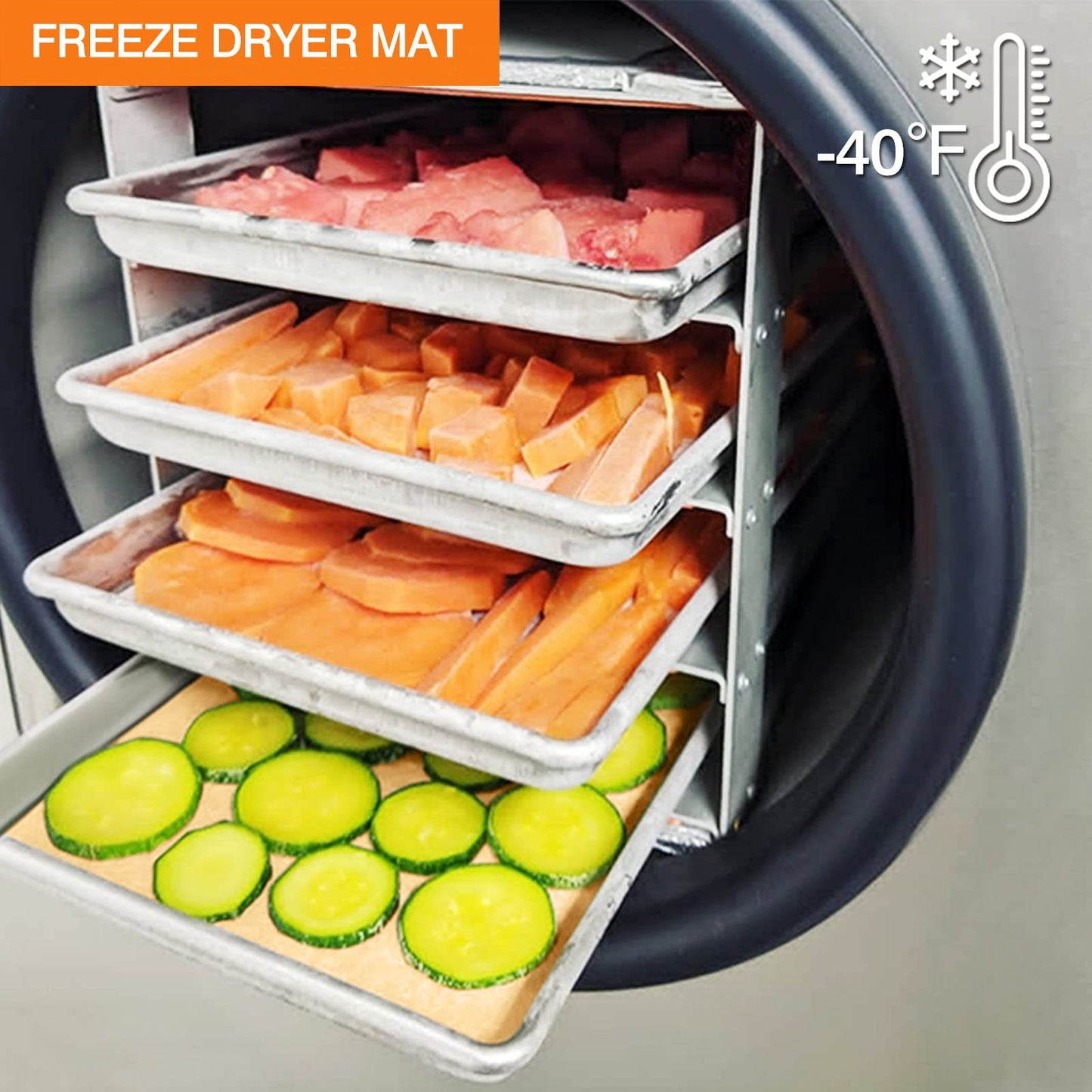 Silicone Baking Mat Roll -16IN x 10FT Non Stick Heat Resistant Food Grade Baking Mats, No Slip Reusable Freeze Dryer Mat,Pastry Mat,Countertop Protector Mat, Washable Oil-Proof Refrigerator Liners