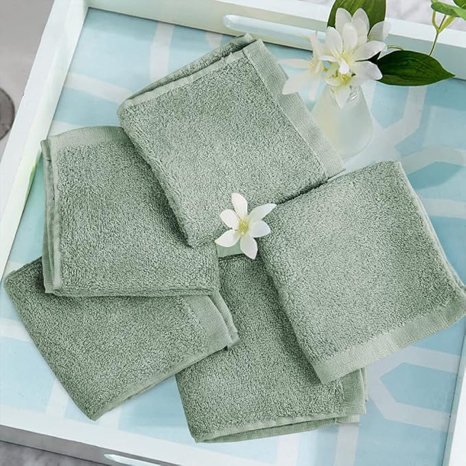 Yoofoss Luxury Washcloths Towel Set 10 Pack Baby Wash Cloth