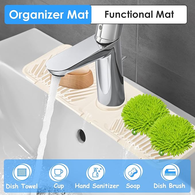 17.5 x 5.5in Silicone Faucet Mat