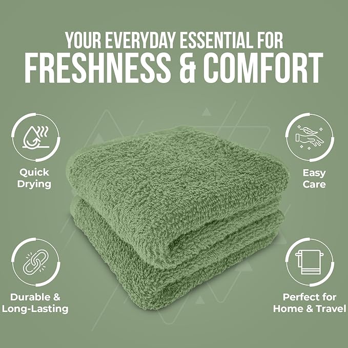 DAN RIVER 24 Pack Wash Cloths for Showering