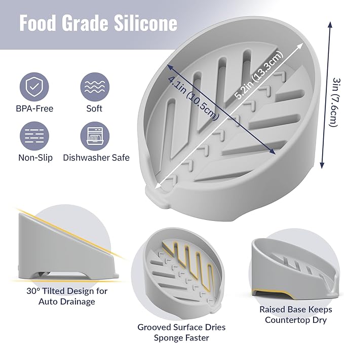NiHome Silicone Sponge Holder Compatible