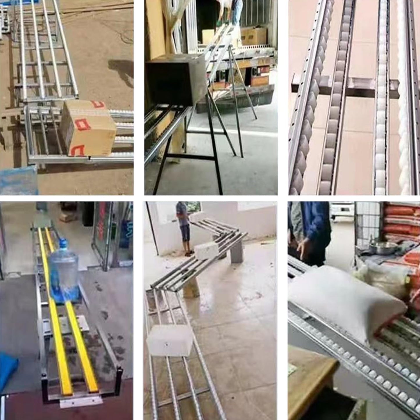 ZXHKZDX Splicable Light-Duty Conveyor Unpowered, Stainless Steel Conveyor Roller Stands, Splicable Adjustable Skate Wheel Flow Rail for Warehouses Factories(60X100CM)