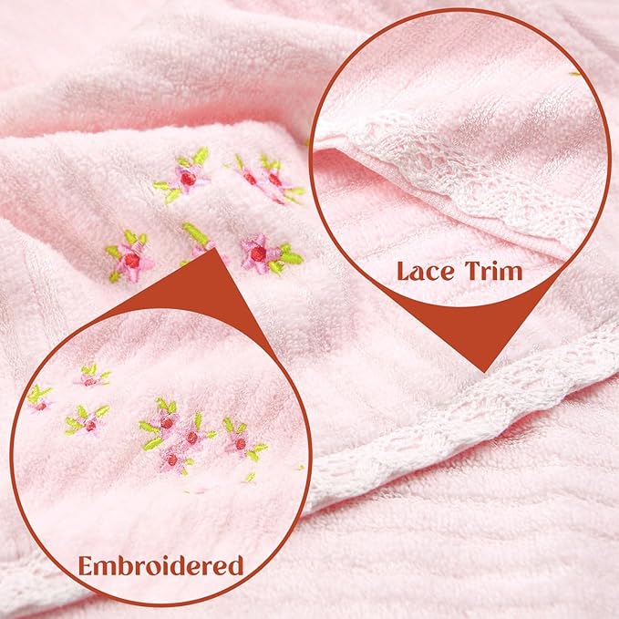 Jacquotha Hand Towels for Bathroom – Soft Cotton, 13x29 Inches, Embroidered