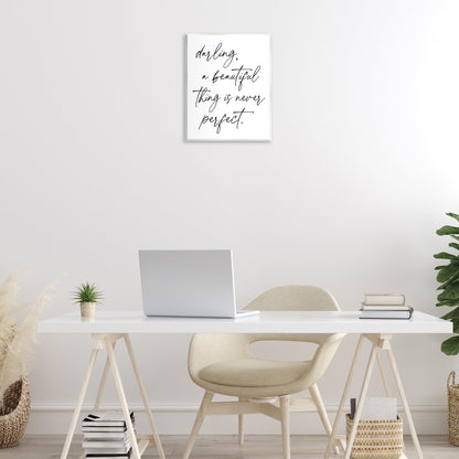 Stupell Industries A Beautiful Thing Is Never Perfect Wall Plaque Art, design by Lettered and Lined, 14 x 11